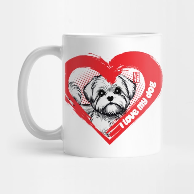 I Love My Maltese - Enchanting dog - I Love my dog by ArtProjectShop